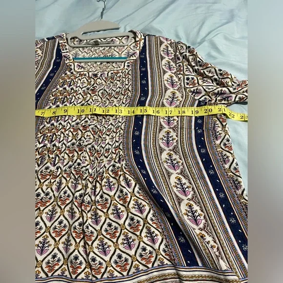 🥰😍Daniel Rainn Boho Country Blue & Purple Colorful Flowing Top - Picture 10 of 12